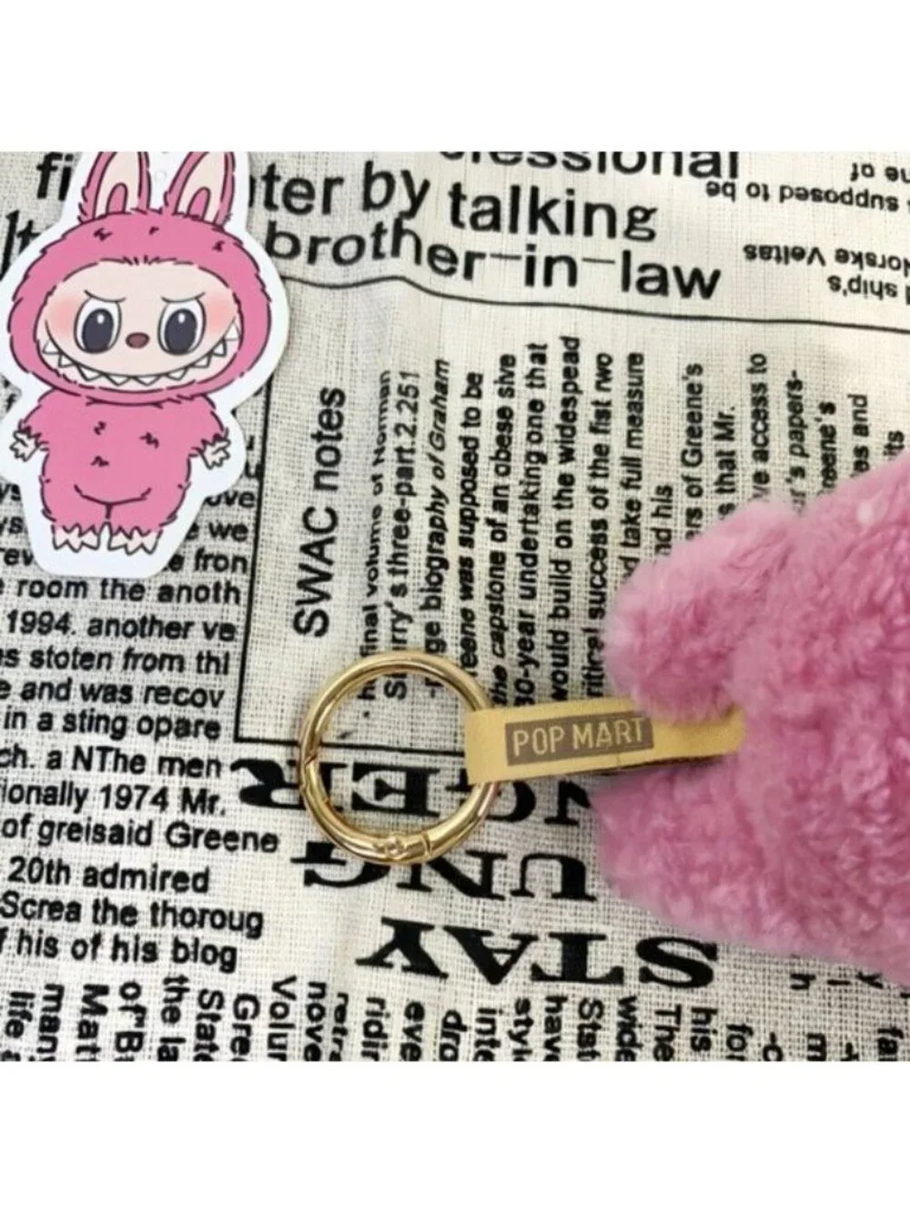 Pink Bunny Keychain Accessory - Picture 7 of 7